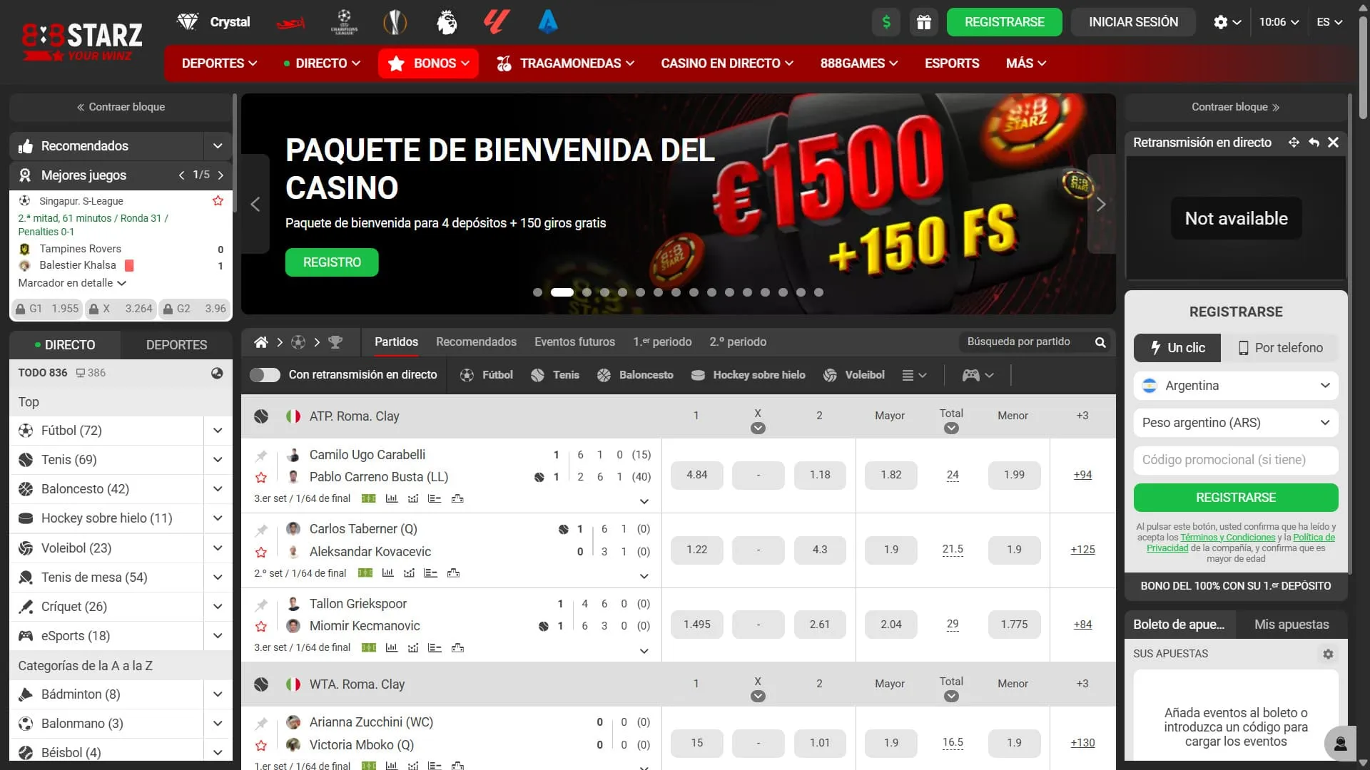 888Starz casino con Payz